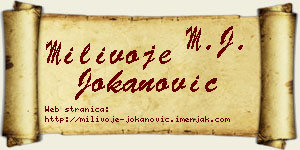 Milivoje Jokanović vizit kartica